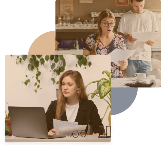 front-view-young-beautiful-lady-white-shirt-black-jacket-working-with-documents-using-her-laptop-front-table-with-leaves-hanging